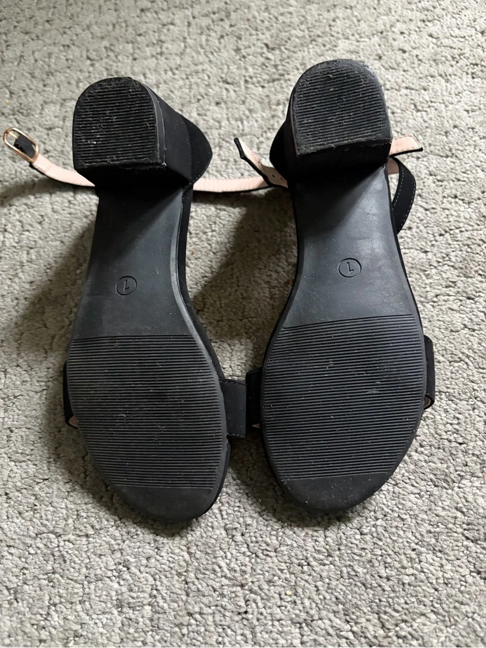 Girls Open Toe Heeled Shoes Size 1